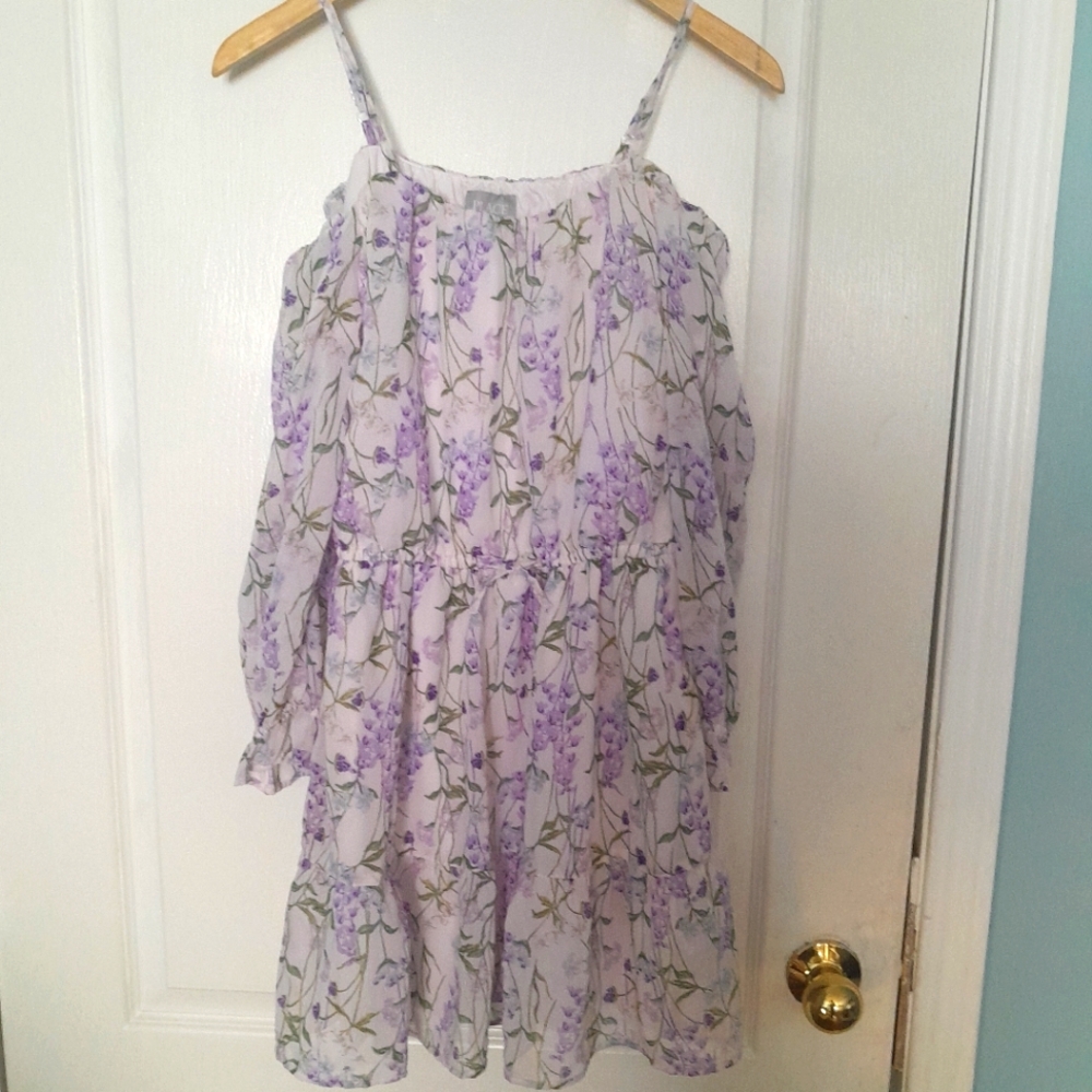 Children Place Lavender and White Floral Dress